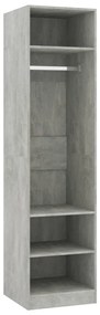 800238 vidaXL Șifonier, gri beton, 50x50x200 cm, lemn prelucrat