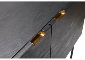 Comodă din lemn de frasin Hübsch Norm, negru