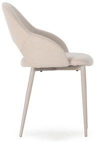 Scaune de dining bej 2 buc. tapițate Lia – Marckeric