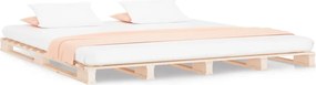 vidaXL Pat din paleți Double, 135x190 cm, lemn masiv de pin