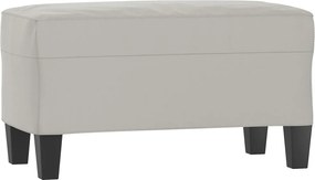 vidaXL Bancă, gri deschis, 70x35x41 cm, microfibră