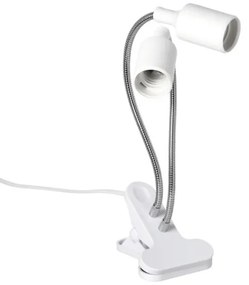Lampă flexibilă de masă cu clemă pentru creșterea plantelor PLANTY 2xE27/30W/230V alb