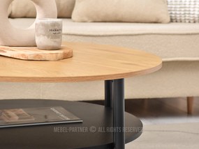 Măsuță de cafea Randolf Xl (stejar + negru). 1111701