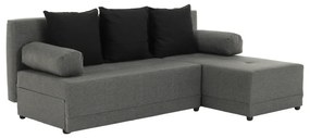 Coltar extensibil MEXX dreapta gri-negru, 203/140/75 cm