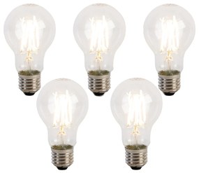 Set de 5 becuri LED E27 reglabile în 3 trepte A60 5W 700 lm 2700K