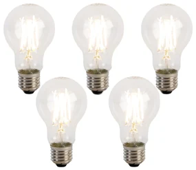 Set de 5 becuri LED E27 reglabile în 3 trepte A60 5W 700 lm 2700K