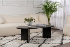 Măsuță de cafea neagră cu aspect mat 60x119 cm Sable – Kalune Design
