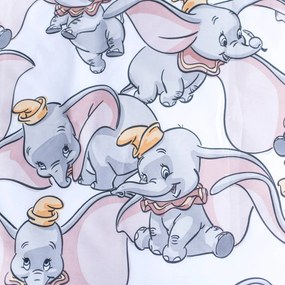 Lenjerie de pat pentru copii albă-gri din bumbac pentru pătuț 100x135 cm Dumbo "Dots" – Jerry Fabrics