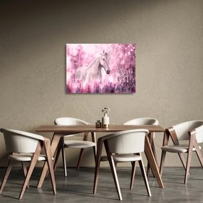 Tablou pe sticlă - Cal pictat (70x50 cm)