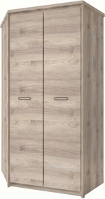 Dulap JAZZ, stejar, PAL laminat, cu 2 usi, 101x101x210 cm