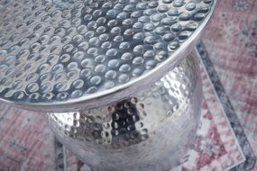 Masuta auxiliara design unicat Orient 36cm argintiu