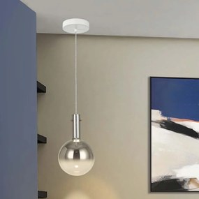 Pendul LED design modern Matices alb/fumuriu