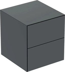 Dulap mediu suspendat Geberit One negru mat cu 2 sertare 45 cm