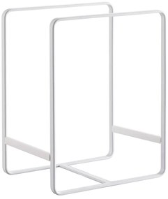 Suport metalic pentru farfurii Yamazaki Tower, alb