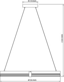 Lustră LED suspendată pe cablu TRIANGLE LED/40W/230V 3000/4000/6000K Ø 60 cm, negru