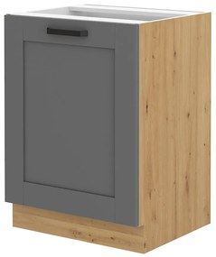 Dulap inferior de bucătărie Lucid 60 D 1F BB (Stejar artisan + dustgrey). 1045584