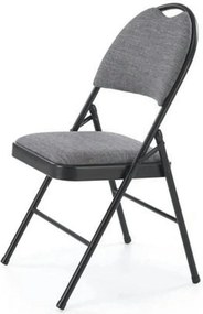 Scaun K566, gri/negru, stofa clasica/otel, 46x53x86 cm