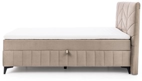 Pat Boxspring Penia 160x200 cu spațiu de depozitare - catifea bej Element 6