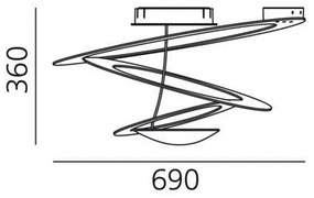 Plafonieră LED dimabilă Artemide 1255110A PIRCE LED/44W/230V 3000K alb