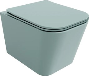 Mexen Teo vas wc rimless cu capac cu închidere lentă slim, duroplast, verde deschis mat - 30854048