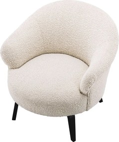 Fotoliu design elegant LUX Moretti, boucle crem 115039 HZ