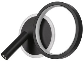 Spot LED de perete MONET LED/16W/230V, negru