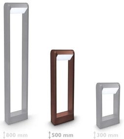 Brilagi - Lampă LED de exterior CROTONE LED/7W/230V maro IP54 50 cm