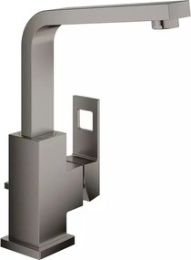 Baterie lavoar inalta Grohe Eurocube L antracit periat Hard Graphite cu ventil Pop-Up si pipa pivotanta