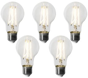 Set 5 becuri E27 dimbare LED lamp A60 6W 500 lm 3000K