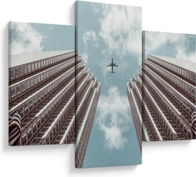 Tablou cuavion între clădiri (90x60 cm)