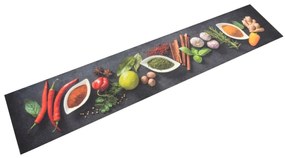 vidaXL Covor de bucătărie lavabil Spices, 60x300 cm, catifea