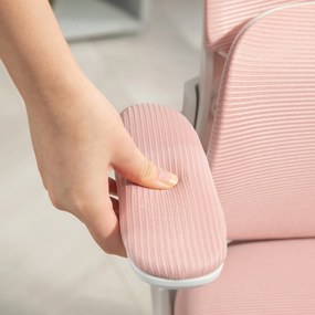 Vinsetto Scaun de Birou Ergonomic cu Tetieră Detașabilă Roz | Aosom Romania