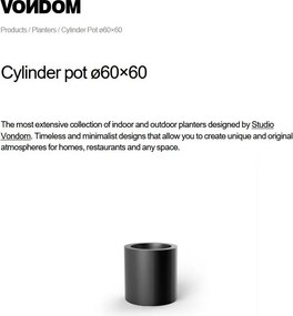 Ghiveci plante design decorativ modern exterior / interior CYLINDER POT 60x60cm