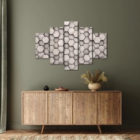 Tablou - Hexagoane design beton (150x105 cm)