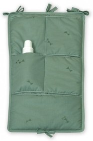 Organizator textil cu buzunare pentru patut Midi Pure Salvia, 35x60cm, Amy