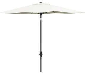Outsunny Umbrelă Dreptunghiulară pentru Grădină, Protecție UV 50+, Deschidere cu Manivelă, Inclinare Ajustabilă, 200x300cm, Bej | Aosom Romania