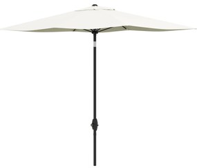 Outsunny Umbrelă Dreptunghiulară pentru Grădină, Protecție UV 50+, Deschidere cu Manivelă, Inclinare Ajustabilă, 200x300cm, Bej | Aosom Romania