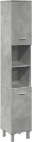 vidaXL Dulap de baie, gri beton, 30 x 30 x 179 cm, PAL