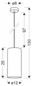 Lustră maro deschis ø 12 cm Ballo – Candellux Lighting