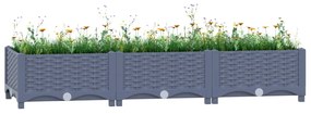 310399 vidaXL Strat înălțat, 120 x 40 x 23 cm, polipropilenă