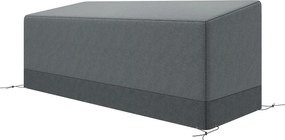 Outsunny Husă pentru mobilier de grădină Rezistentă la iarnă Impermeabilă Anti-UV 600D Oxford 190,5 x 72 x 76 cm Gri deschis | Aosom Romania