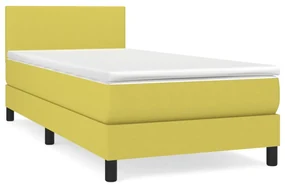 3139856 vidaXL Pat box spring cu saltea, verde, 80x200 cm, textil