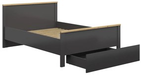 Pat matrimonial 140 cm Hesen LOZ1S/140 (grafit + Stejar artisan). 1062511