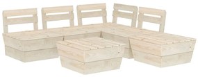 3063721 vidaXL Set de mobilier paleți de grădină 6 piese lemn molid tratat