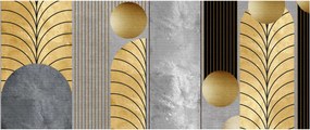 Tablou - Decorațiuni de aur (120x50 cm)