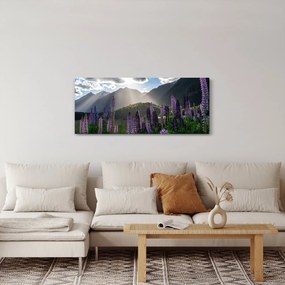 Tablou - scenariu cu flori de Lupin (120x50 cm)