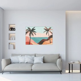Tablou - Palmieri la mare (90x60 cm)