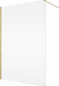 Paravan dus sticla walk-in 120x200 cm, auriu periat, sticla 8 mm, Ronal Easy D40 Auriu periat, 1200x2000 mm