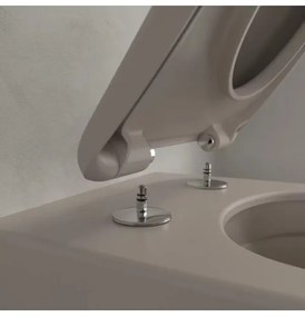 Capac WC, Villeroy&amp;Boch Antao, cu inchidere lenta, Almond, 8M67S1AM