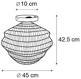 Plafoniera orientala neagra 45 cm - Vadi